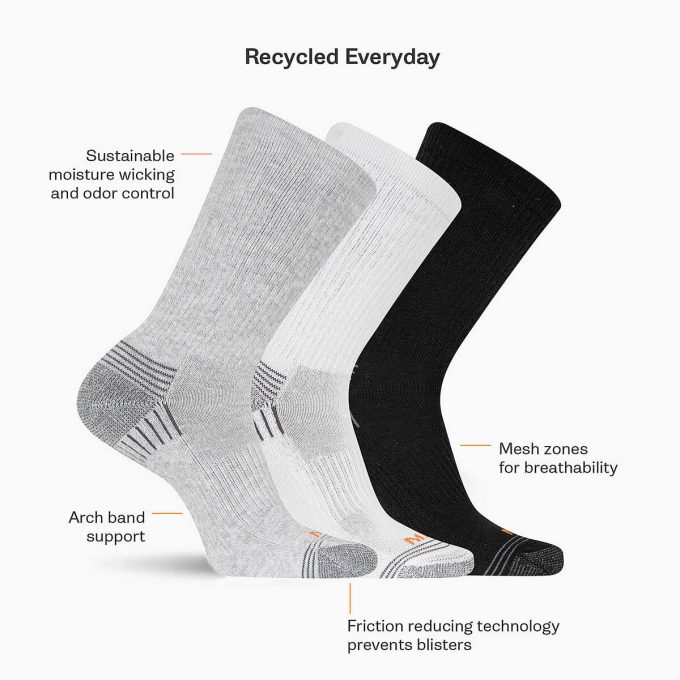 Återvunnen Everyday Crew Sock 3-pack
